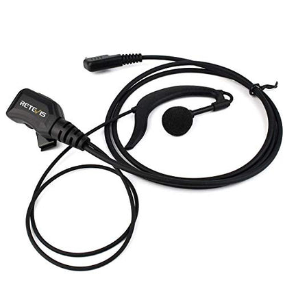 Retevis Walkie Talkie Earpiece with Mic, G Shape, for RT22/RT68/RT21/H777 | Volume Adjust, 2 Pin Compatible with Baofeng, Pxton, Kenwood Two Way Radios, 2 Way Radio Earpiece, Retails, Schools(10 Pack) - style: Volume Adjustable