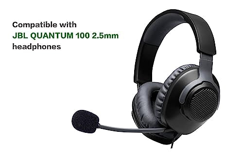 UNCLE LIGHT Replacement Game Mic for JBL Quantum 100 (Q100) Gaming Headset on PC/Xbox/PS/Switch/MAC, 2.5mm Detachable Boom Microphone