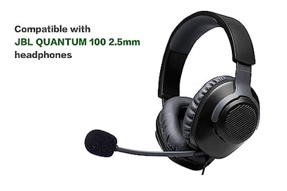 UNCLE LIGHT Replacement Game Mic for JBL Quantum 100 (Q100) Gaming Headset on PC/Xbox/PS/Switch/MAC, 2.5mm Detachable Boom Microphone