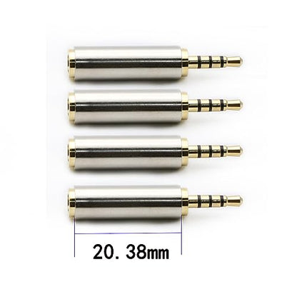 3.5mm Female to 2.5mm Male Audio Adapter Converter Headphone 2.5mm to 3.5mm 3 Ring Jack Stereo or Mono 4 Pack - color: 4 Pack Audio Adapter