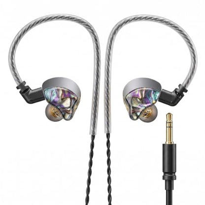 HIFI WALKER A20 IEM Earbuds, 10mm Dynamic Driver in Ear Monitor Headphones, HiFi Wired Earphones with Deep Bass & Clear Vocals, Noise Isolating IEM for Music, Gaming & Studio (No Mic), Black - color: Black