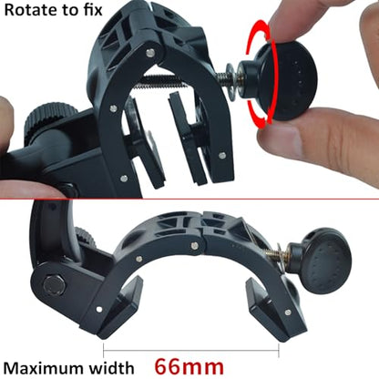 Universal Radio Desk Mount, Walkie-Talkie/CB Microphone Adjustable Plane Bracket for Baofeng Quansheng Kenwood Retevis Motorola Kenwood CB Handheld Transceivers