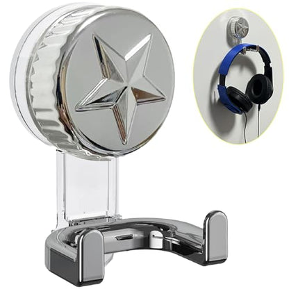 Innovative Design with a Strong Suction Type Headphone Hook on a Smooth Surface,PC Headset Paste Vacuum Suction Earphone, Music Headset,PC Game Headsets,Video GamesEarphone Hook