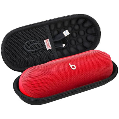 BOVKE Beats Pill 2024 휴대용 블루투스 스피커용 휴대용 케이스, 폼 패딩 및 메시 포켓이 있는 여행용 보호 케이스, 새로운 Beats 알약 액세서리용, 블랙 - color: AA_블랙