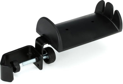 K&M Konig & Meyer 16080.000.55 Headphone Clamp-On Tube Holder | Protective Rubber Padded Arm | Slip-Resistant | Steel Design | Headset Accessory w/ Earbud / Headphone Jack Cable Rack | German Made - style: Stand for foot