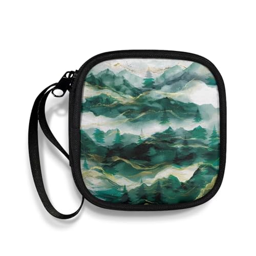 Green Portable Wireless Headphone Case, Earphone Storage Bag Carrying Case, Earbud Holder with Handle - color: Green