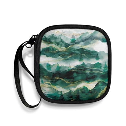 Green Portable Wireless Headphone Case, Earphone Storage Bag Carrying Case, Earbud Holder with Handle - color: Green