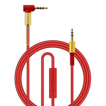 3.5mm to 3.5mm Male Audio Cable, 90 Degree Right Angle Compatible for Smartphones Tablets and Speakers [3 Pack] (Black White Red) - color: Black White Red