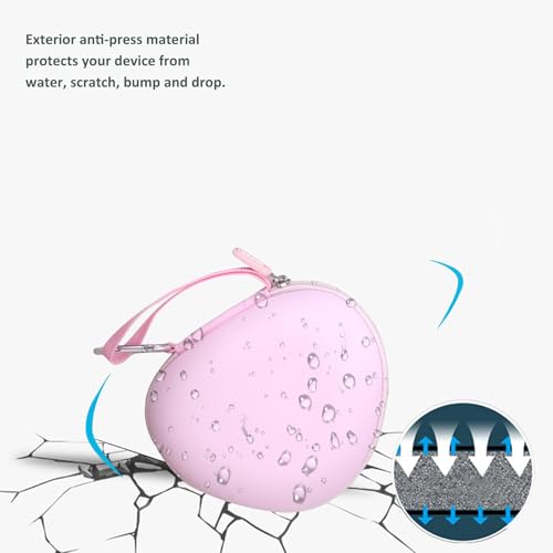 Aproca Kids Headphones Case Compatible with iClever BTH12 / HS19 / BTH26 Kids Bluetooth Headphones, Storage Hard Bag -Cloud Pink (Case Only) - color: Cloud Pink