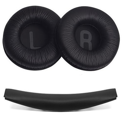Earpads Cushions and Headband Pad Replacement for JBL T450 BT, T500 BT, Tune 600, 510BT, JR300 Headset, Comfortable Softer Leather Memory Foam Noise Isolation Ear Cups Cover, Black