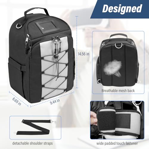 ORKELS Carrying Case for Meta Quest 2/Quest 3/Quest 3S/Quest Pro, Travel Backpack Bag for VR All-in-One Gaming Headset, Elite Strap, Controllers & Accessories