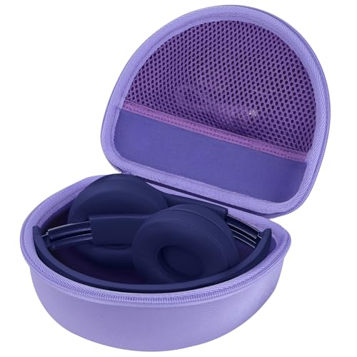 Case for Beats Solo 4/Studio Pro/Solo3/Studio3 On-Ear Headphones | Solo Pro Headphone Case, Hard Shell Shockproof, Mesh Bag Organizer, Lightweight Travel - color: Purple Case