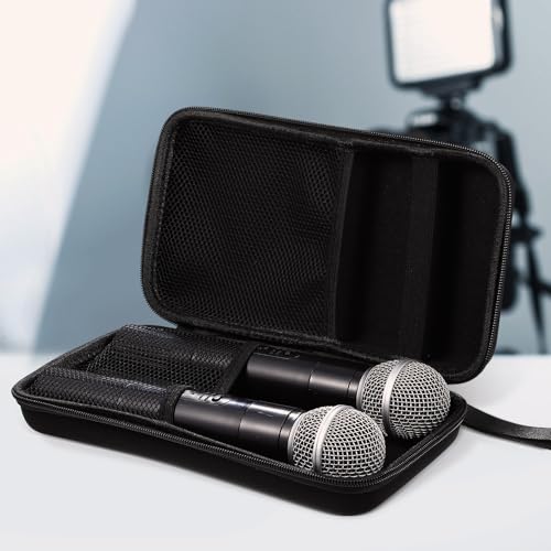 Beaupretty Microphone Carrying Bag Portable Mic Storage Case Padded Protective Carrier for Mic Suitable for Travel and Live Performance