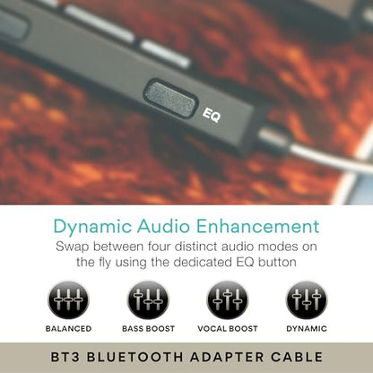 MEE audio M6 PRO Musicians' in-Ear Monitors Wired + Wireless Combo Pack: Includes IEMs, 2 Audio Cables and BT3 Hi-Res Bluetooth Audio Adapter w/aptX, LDAC, Auracast Support, & Built-in Headset (Blue) - color: Blue, style: IEMs + Bluetooth Adapter