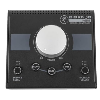 Mackie Big Knob Passive (Non-Powered) 2x2 Studio Monitor Controller – Signal Attenuator for Pro Audio | Passive audio path with 2x2 monitor switching for volume control, source selection and monitor mixing - size: Passive 2x2