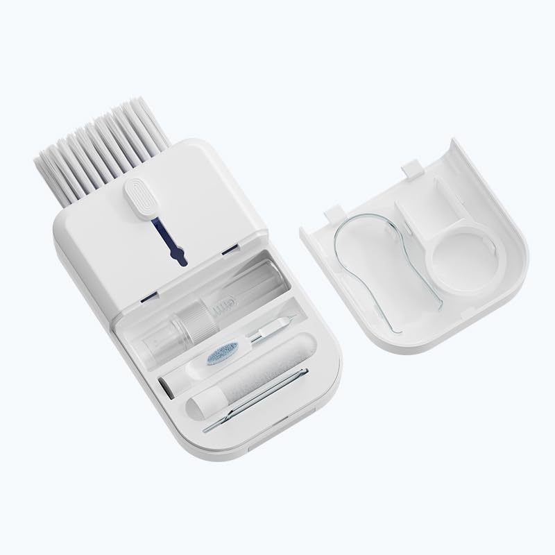 Keyboard Cleaning Brush Laptop Cleaner, 10-in-1 Computer Screen Cleaning Accessories for iPad iPhone, White - color: White