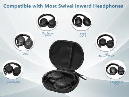 Ginsco Hard Shell Headphone Case Compatible with JBL Tune 720BT Wireless Over-Ear Headphones/Soundcore Anker Life Q20/Q20i Headphones, Bose QuietComfort Headphone, Portable Travel Carrying Case