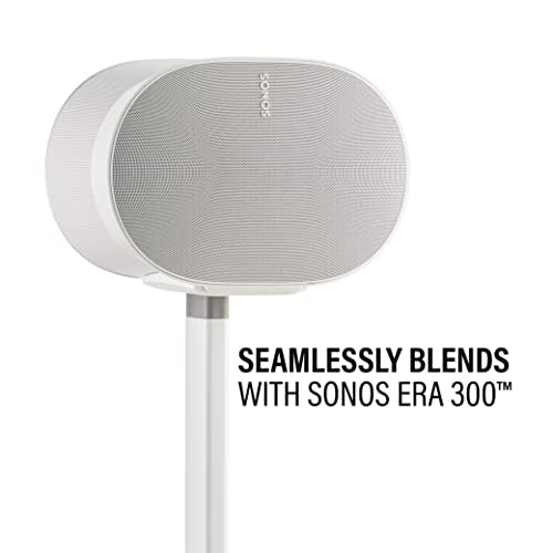 Sanus Wireless Speaker Stands for Sonos ERA 300™ (White) - Pair, Perfect Stand Setup for Easy and Secure Mounting of New Sonos Era 300™ Speakers - OSSE32-W2 - color: White Pair