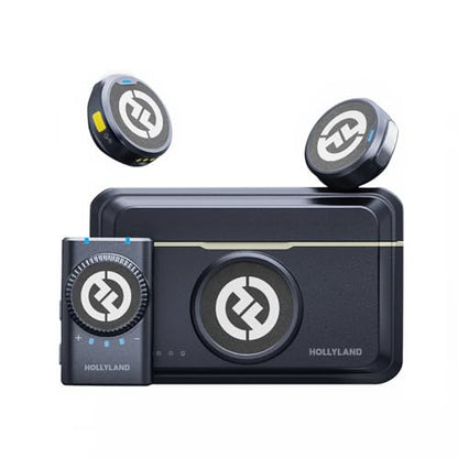 Hollyland Lark M2 Wireless Lavalier Microphone for Camera/PC/Laptop/Phones, 48KHz 24Bit, 1000ft Range, Noise Cancel, 40H Battery for Video Recording (Camera Version) - size: Camera Version