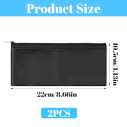 Amabro 2Pcs Microphone Bag Shockproof Zip Case Travel Studio Mic Protector | Portable Zipper PU Leather Mic Storage Bag, Shockproof Protective Cover Wired Wireless Mics Gig Travel Studio Use 11.8×4.72”