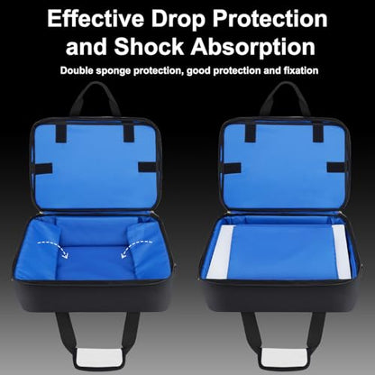 GDNasist Carrying Case Compatible with PS5/PS5 Pro/PS5 Slim, White | Travel Thickened Protective Bag Compatible with Playstation 5 Console, Headset, PS5 Controller, Game Discs and Accessories - color: White