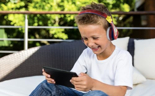 Super Mario Wireless Bluetooth Portable Kids Headphones with Microphone, Volume Reduced to Protect Hearing Rechargeable Battery, Adjustable Kids Headband for School Home or Travel - color: Super Mario