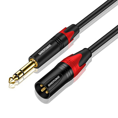 6.35mm 1/4'' TRS to XLR Male 66FT, 1/4-Inch to XLR 3-Pin TRS Balanced Audio Cable for Pro Audio Mixer Microphone - size: 66FT/20.0M