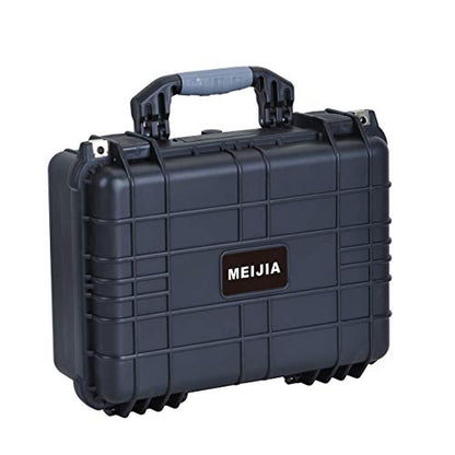MEIJIA All Weather IP67 Waterproof Hard Camera Case,Hard Protective Case,Hard Case with Customizable Foam,Fit Use of Drones,Camera,Equipments,Pistols(Black,15.98x12.99x6.85inches) - color: Black, size: 15.98x12.99x6.85inches