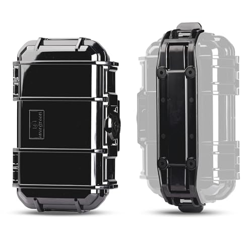 Evergreen 56 Dry Box - EDC Tough Protective Case USA Made for Organization of Cameras, Phones, Camping, Fishing, Hiking, Water Sports (Black + Micro Clip) - color: ~ Black + Micro Clip