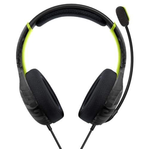 PDP AIRLITE Wired Headset: Electric Carbon - Xbox Series X|S, Xbox One, & Windows 10/11 PC - color: Electric Carbon