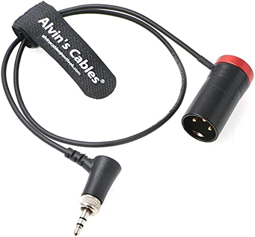 Low-Profile Audio-Cable for Sennheiser-EK-2000 XLR 3-Pin Male to Locking-3.5mm-TRS Right-Angle Balanced Cable for Sound Devices 633 688 Zaxcom Zoom Alvin's Cables Red - color: Red