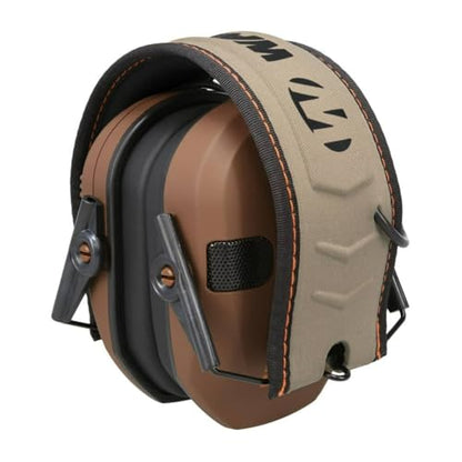 Walker's Razor Slim Electronic Earmuffs | Protective Case - color: Brown