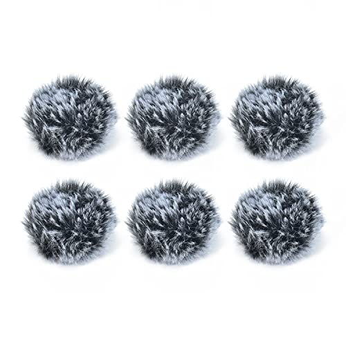 Wind Muff (Dead cat) for Lavalier Lapel Microphone, Outdoor Furry Windscreen, Windshield, Windjammer for Mini MIC, 6-Pack - color: Furry Cover, 6-Pack
