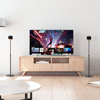 2-Pack Floor Homepod Mini Stand,Height Adjustable 15.7 In-31.4 in Black | Wooden Tray Safety Stability and Anti Slip Bottom，Mini Speaker Accessories Are Suitable for Home Living Rooms, Bedrooms, Gyms - color: 2 Pack- black
