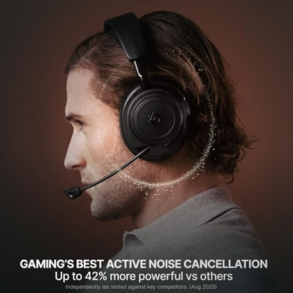 SteelSeries Arctis Nova Elite - Hi-Res Wireless Gaming Headset — 96kHz/24bit — Carbon Fiber Speakers — ANC — AI Noise Rejection — App — 2.4GHz + BT — Multi-Source Mix — OmniPlay PC+PlayStation+Xbox - color: Obsidian