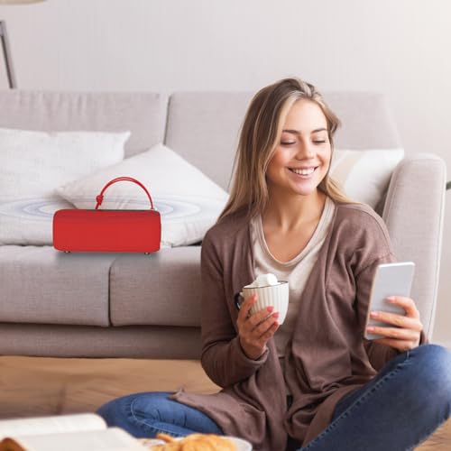PEICHENG Bluetooth Speaker, Portable Wireless Clear Loud Stereo Sound IPX5 Waterproof with RGB Lights BT5.3 Long Playtime TWS Pairing,for Home Party Outdoor Beach,Great Gift Choice (Red) - color: Red