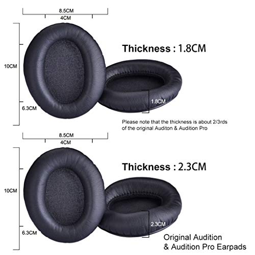 Avantree HT Series - Black Replacement Earpads | Replacement ear cushions for compatible HT5009, HT4189, HT41899, DG59M, C519M, Audition, and Audition Pro models.