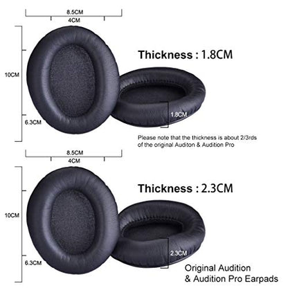 Avantree HT Series - Black Replacement Earpads | Replacement ear cushions for compatible HT5009, HT4189, HT41899, DG59M, C519M, Audition, and Audition Pro models.