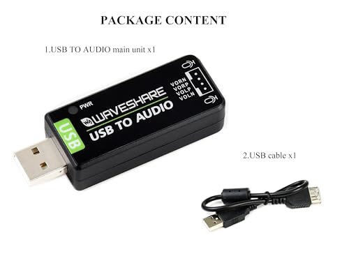 USB Sound Card, Compatible with Raspberry Pi 5/4B/3B+/3B/Pi Zero W/Zero 2W/Pico W/Pico 2W and Jetson Nano Series, USB Audio Module,Onboard Microphone/Speaker Header, Driver-Free