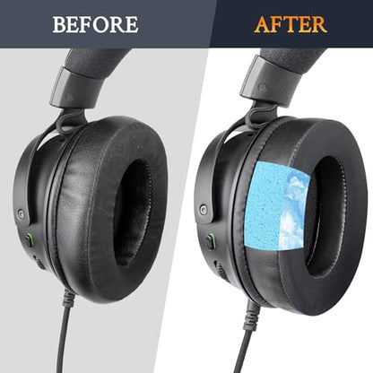 SOULWIT Earpads Replacement for Razer Kraken V3/V3 Pro/V3 X, Kitty V3 Pro/Kitty V3 X, V4/V4 Pro/V4 X Gaming Headsets, Ear Pads Cushions with Noise Isolation Foam - CG Black
