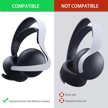 defean Replacement Ear Pads Cover Compatible with PlayStation Pulse Elite Wireless Headset,Ear Pads Cushions with Noise Isolation Foam