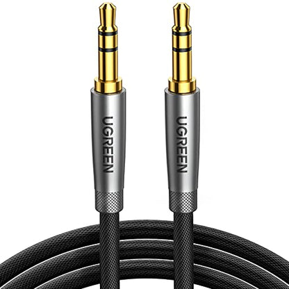UGREEN 3.5mm Audio Cable, Nylon Braided, Male to Male, Hi-Fi Sound, 3FT - size: 3 feet