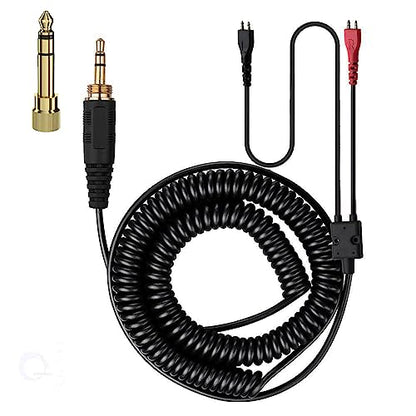 V-MOTA Pro Audio HD 25 Spring Coil Cable Extension Cord with 6.35mm Adapter Compatible with Sennheiser HD 25 Aluminium,HD25-1 II,HD 450 II,HD 480 Classic,HD 530 II,HD 540 II,HD 560 II Headphones