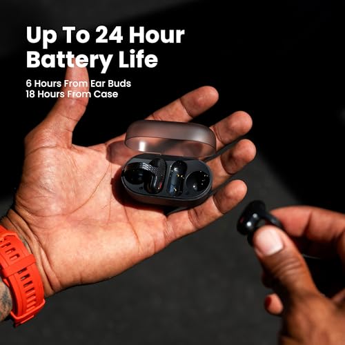 Amazfit Up Bluetooth Headphones, Open Ear Earbuds, IPX4 Water-Resistant | Wireless Earbuds with Easy Touch, Sweatproof, AI Noise Reduction, Compatible with Android & iPhone