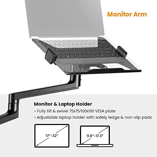 MDS11-2 Live Broadcast Boom Arm And Mobile Cart | Flexible Desk Mount Camera Arm | Clamp Webcam Stand | Microphone Boom Arm | Laptop Stand | 10" LED Ring Light | Voice Recording And Podcasting