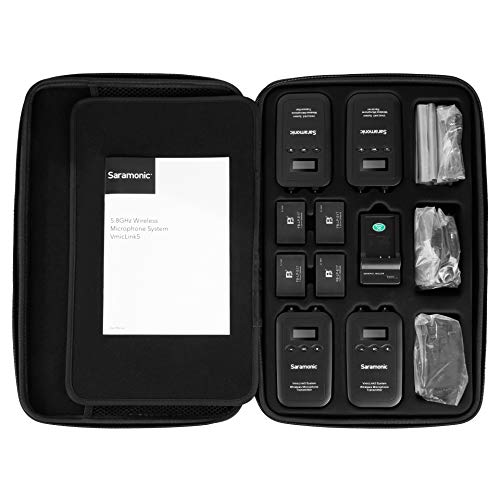 Saramonic 3-Person 5.8GHz Wireless Lavalier Mic System w/ 3-Channel Receiver (VmicLink5 RX+TX+TX+TX)