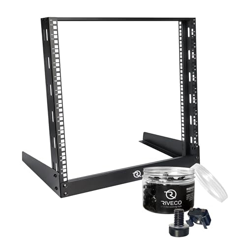 RIVECO 12U Desktop Rack for Audio & Network Devices + RIVECO Rack Screws