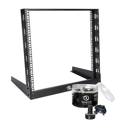 RIVECO 12U Desktop Rack for Audio & Network Devices + RIVECO Rack Screws