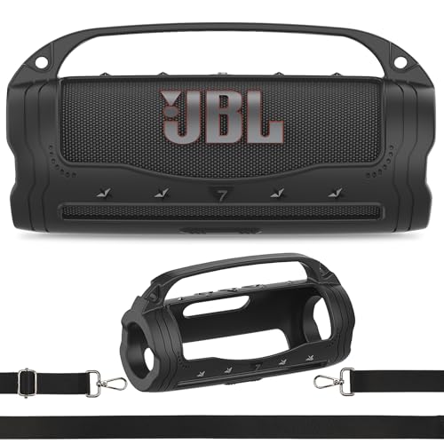 Silicone Cover Case for JBL Flip 7 Portable Bluetooth Speaker - color: Black