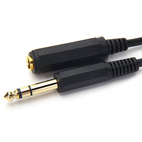 1/4 Inch Male to Female Stereo Extension Cable Gold Plated Quarter inch Headphone Extension Cable Cord- 20FT /6.6 Meters - size: 20 Feet